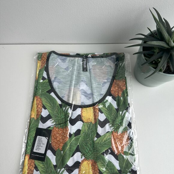 ST33LE - Pineapple Chevron Stretch Jersey Tank Top (M) - Picture 9 of 10